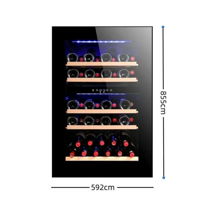 High quality 2024 BW-35D3 LOGO Low Noise 35L 12 Bottles Thermoelectric Wine Cooler Cabinet Refrigerator