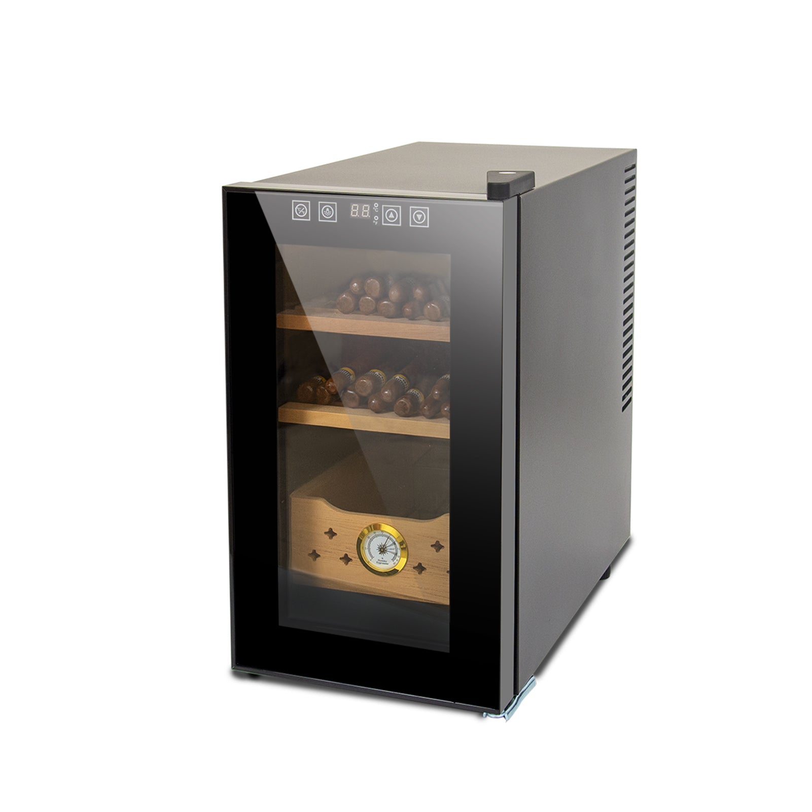 25L Electric Humidor, 150 Counts Capacity Cigar Humidor Humidifiers with Constant Temperature Controller, Cigar Humidor Box with