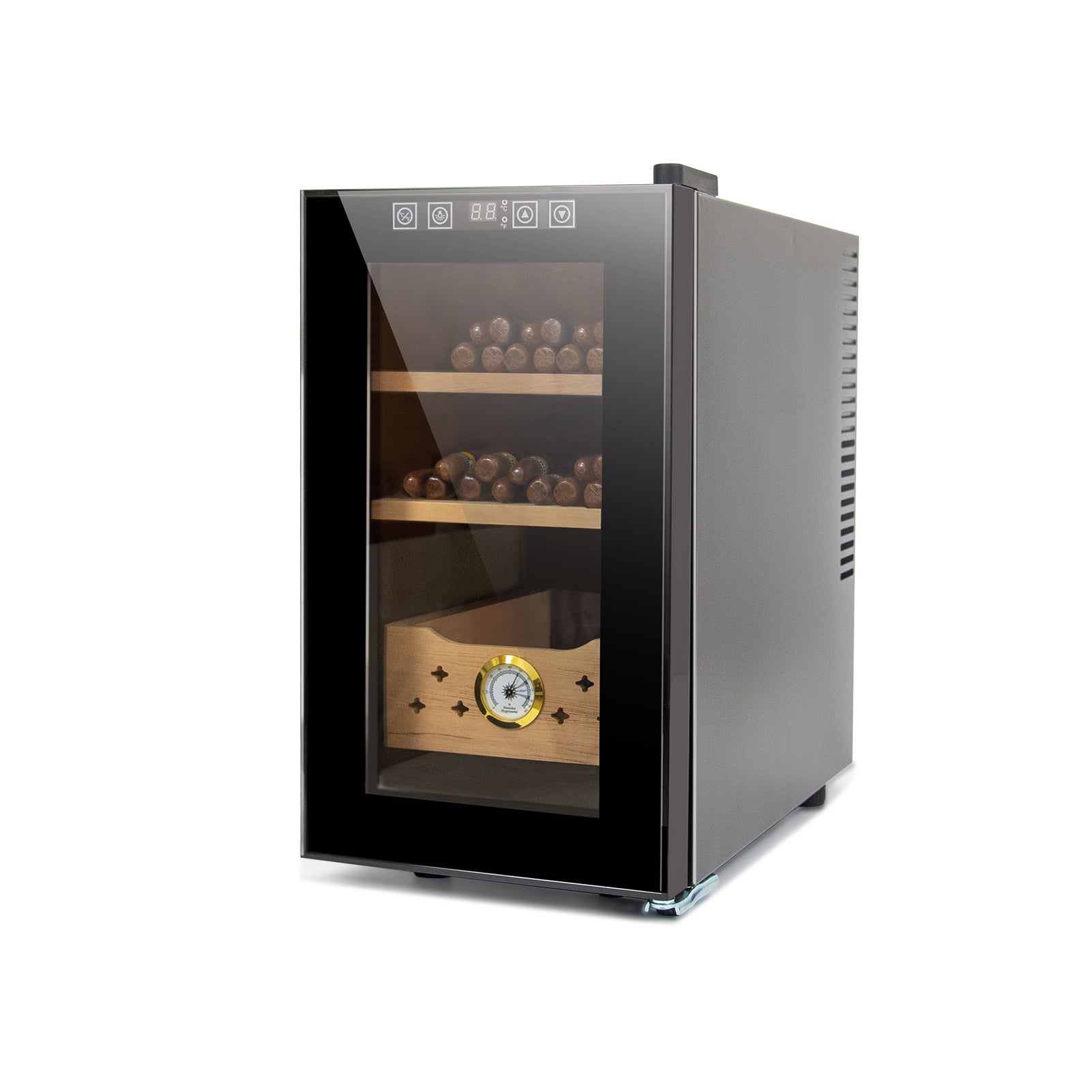 25L Electric Humidor, 150 Counts Capacity Cigar Humidor Humidifiers with Constant Temperature Controller, Cigar Humidor Box with