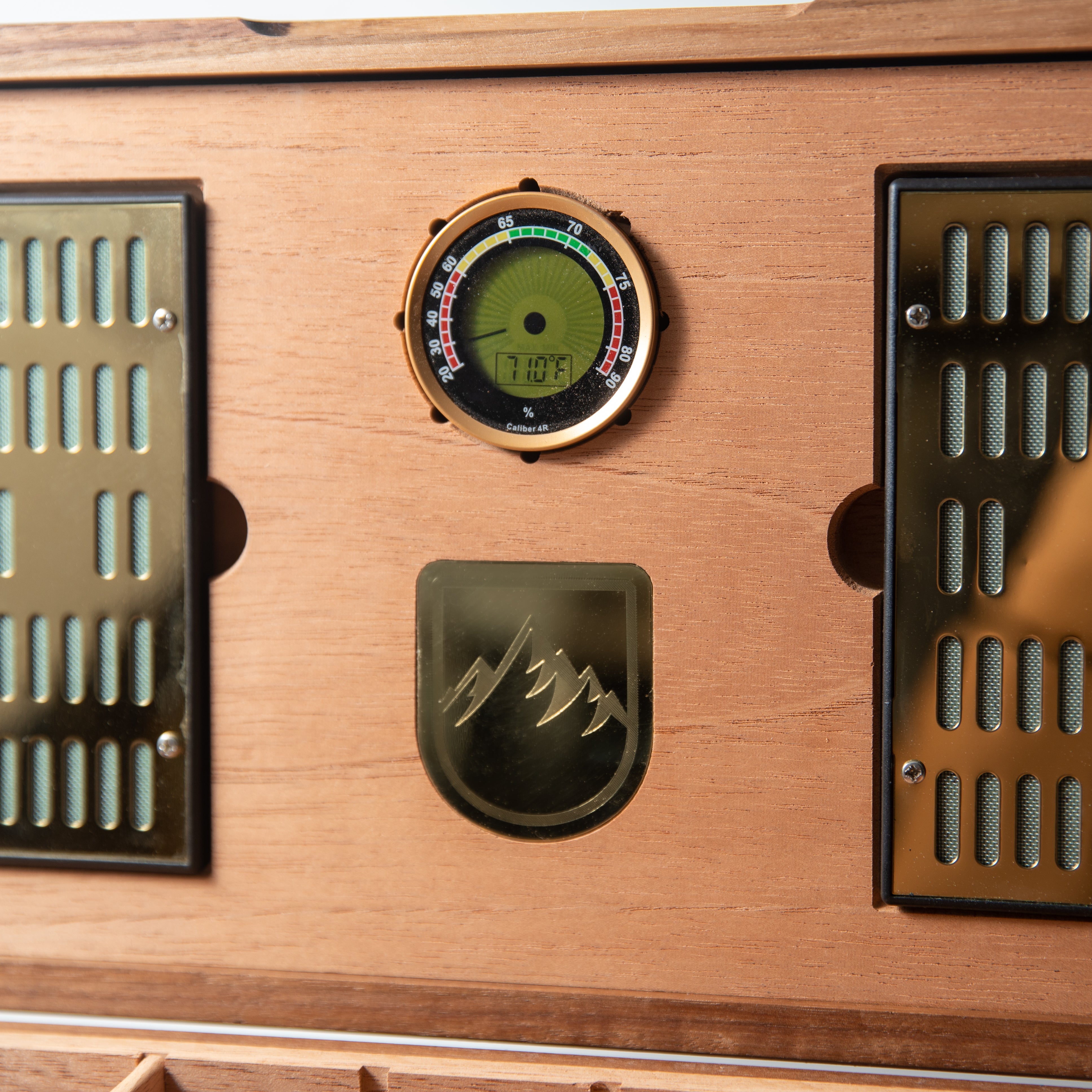 Cigar Humidor - Black Walnut with Spanish Cedar Lining - 80 Capacity
