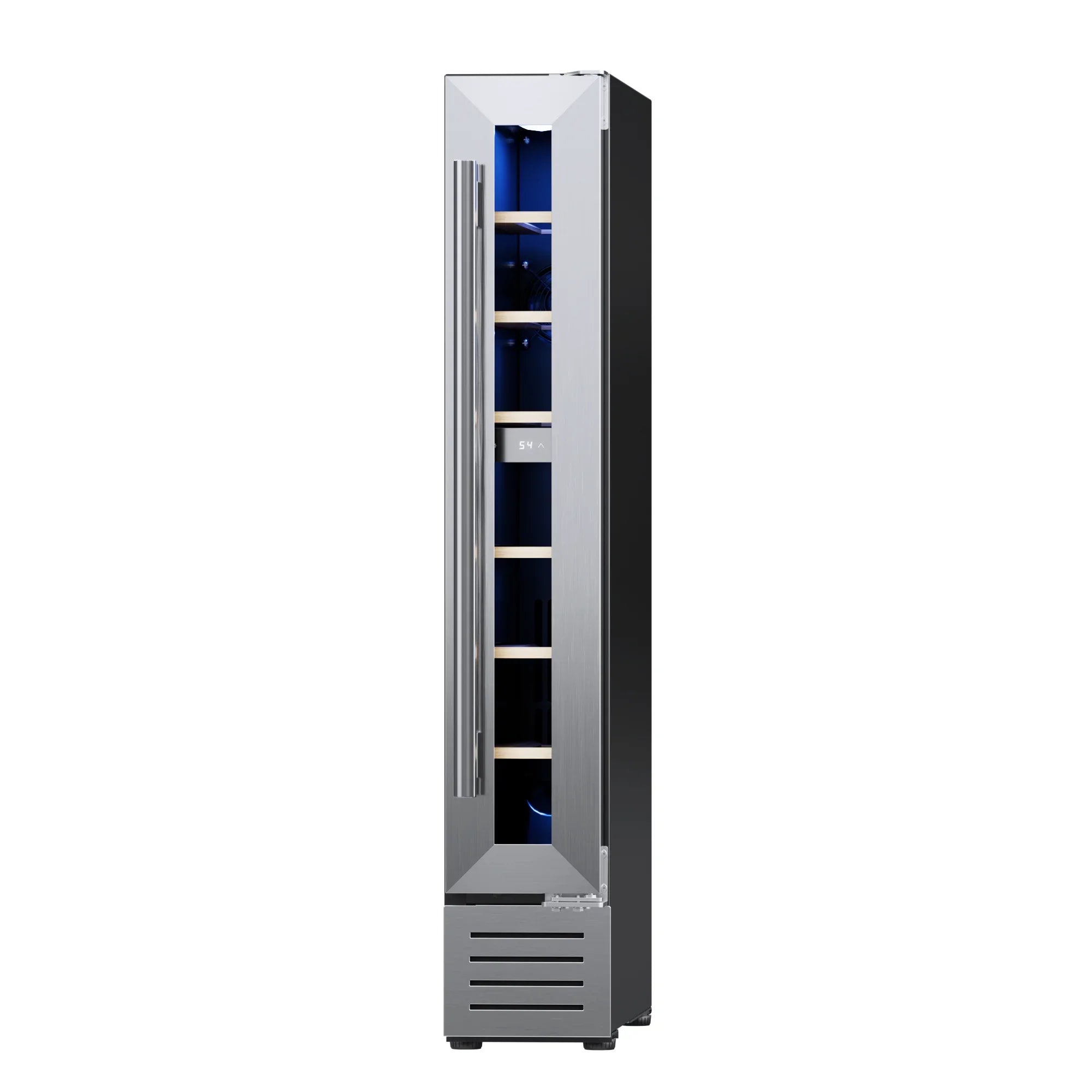 7 Bottle Mini Wine Cooler Refrigerator 5.7 Inch Freestanding Built-in Wine Fridge Constant Temperature R600a Small Wine Chiller Cabinet For Home Bar Kitchen