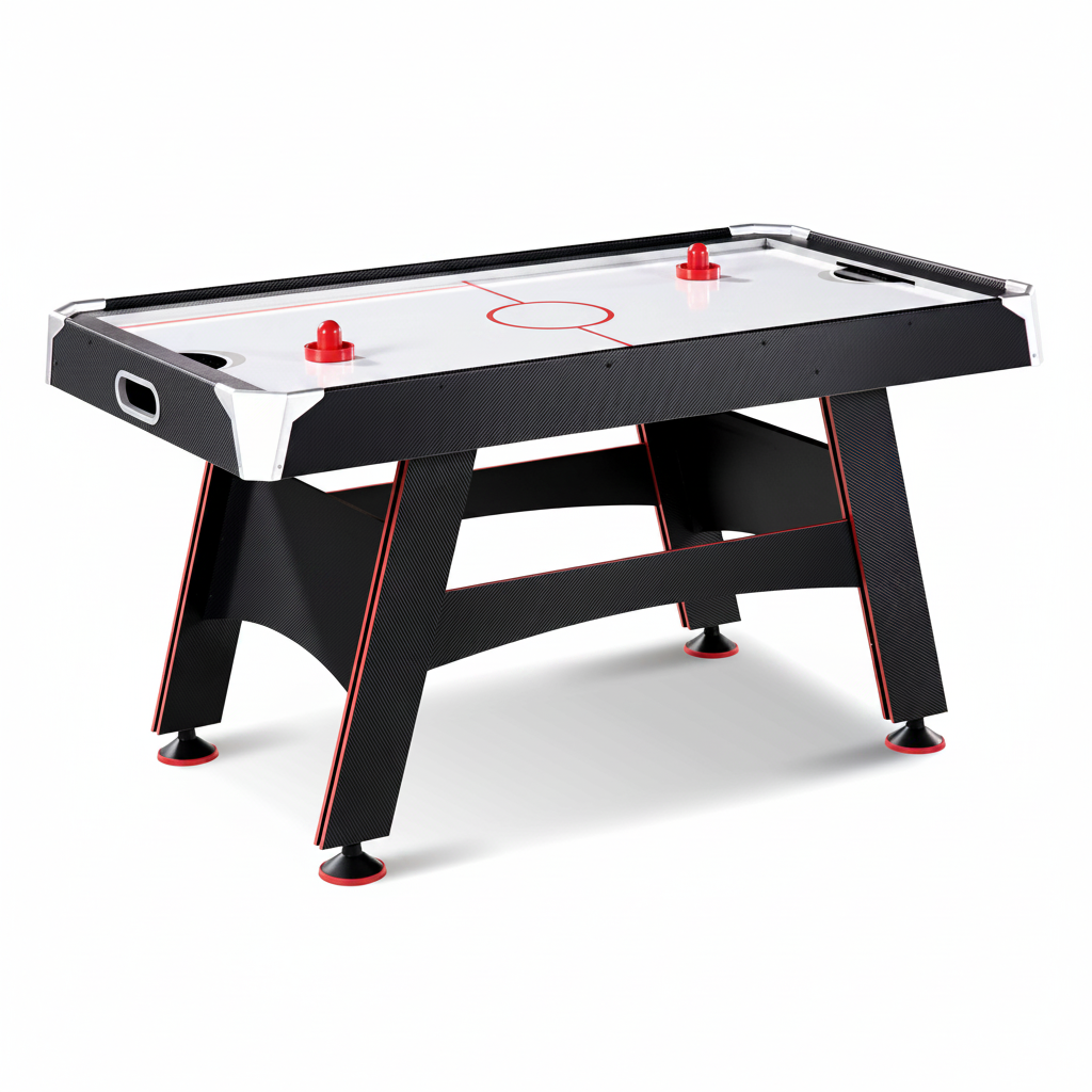 5 Ft. Air Hockey Table with Electronic Scorer and Pusher and Puck Set by MD Sports